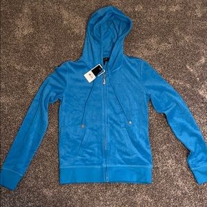Juicy Couture Blue Terry Cloth Tracksuit Hoodie